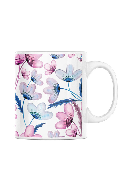 Çiçek Desenli Vintage No:5 Baskılı Kupa Bardak