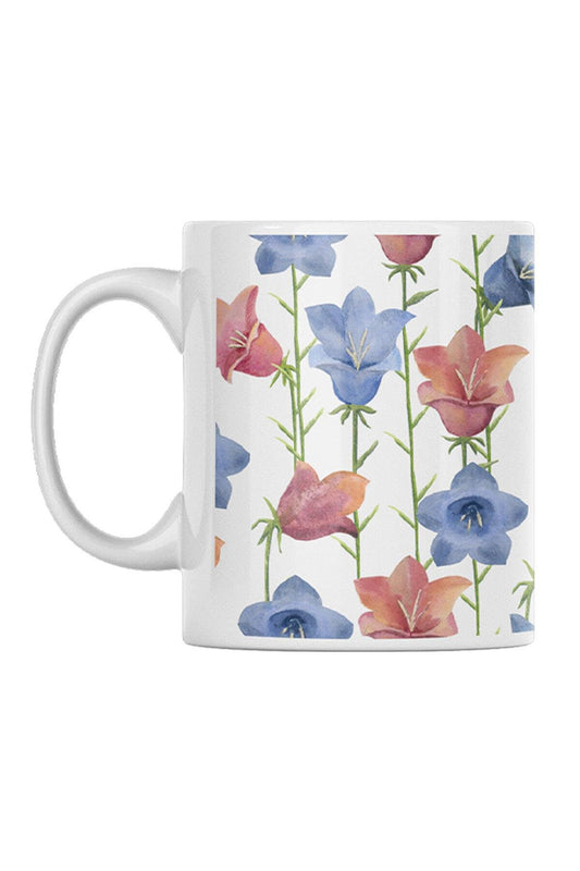 Çiçek Desenli Vintage No:8 Baskılı Kupa Bardak