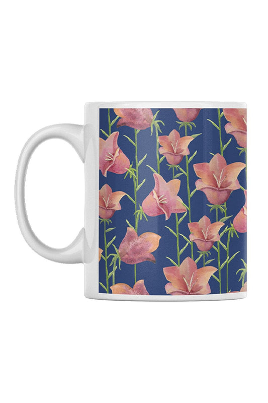 Çiçek Desenli Vintage No:9 Baskılı Kupa Bardak