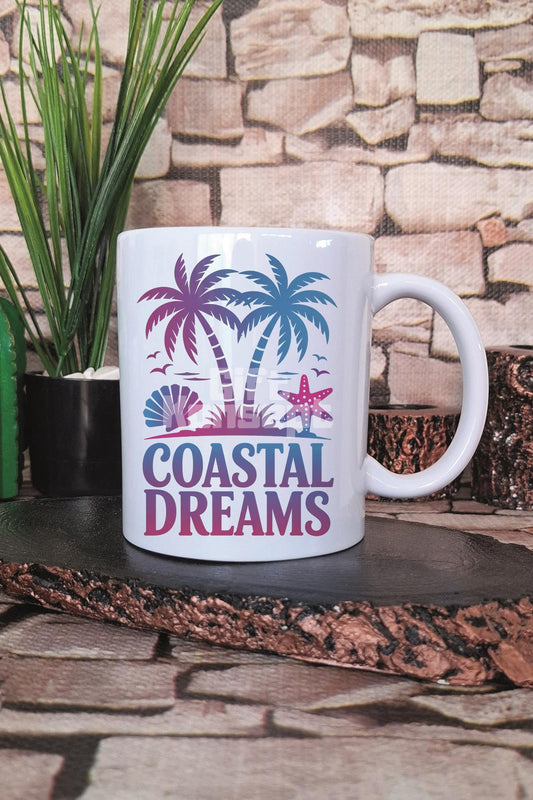 Coastal Dreams Baskılı Hediyelik Kupa Bardak