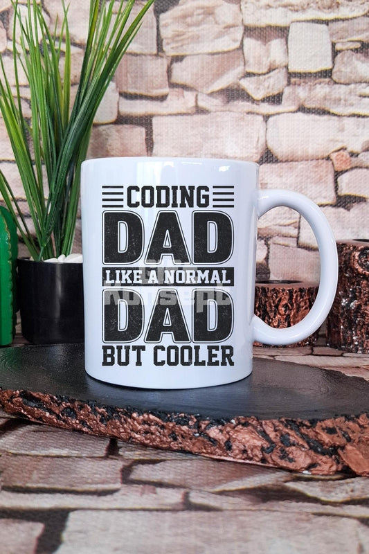 Coding Dad Cooler Baskılı Yazılımcı Hediyelik Baskılı Çay Kahve Sunum Kupa Bardak