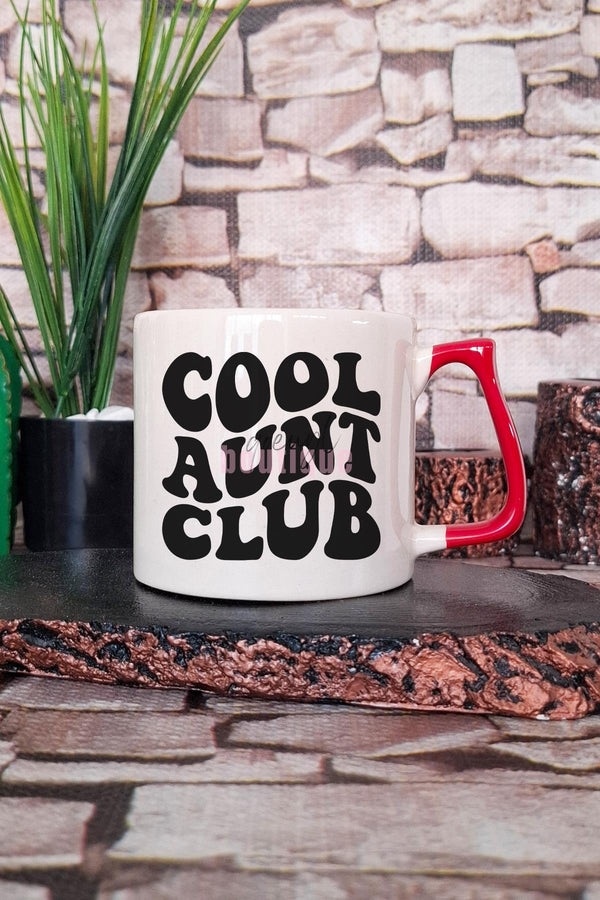 Cool Aunt Era Baskılı Havalı Hala Teyze Hediyelik Kulplu Kupa Bardak