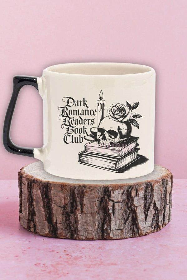 Dark Romance Readers Book Club Temalı Kitap Kulübü Hediyelik Siyah Kulplu Kupa Bardak