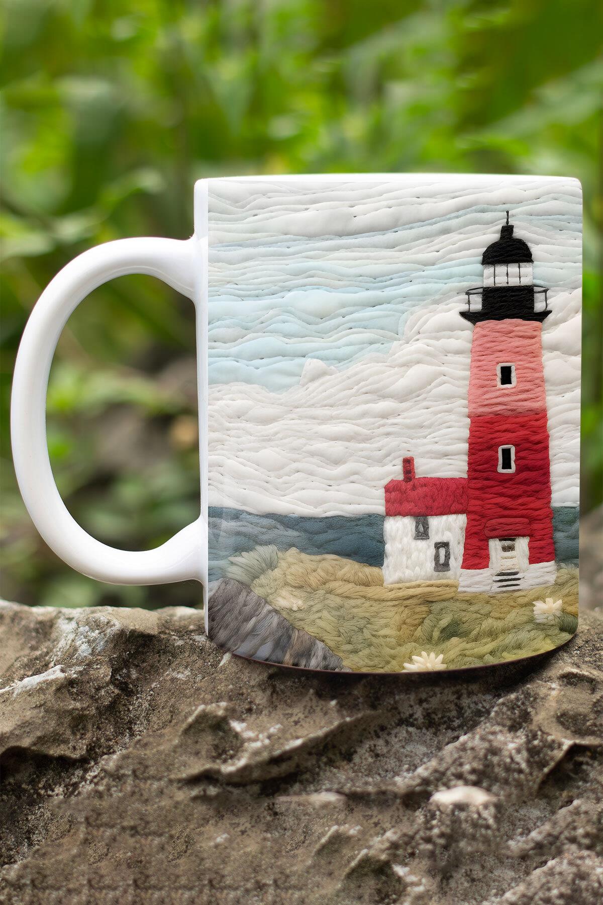 Deniz Kızı Okyanus 3D Tasarım Görünümlü Baskılı Kupa Bardak Mug