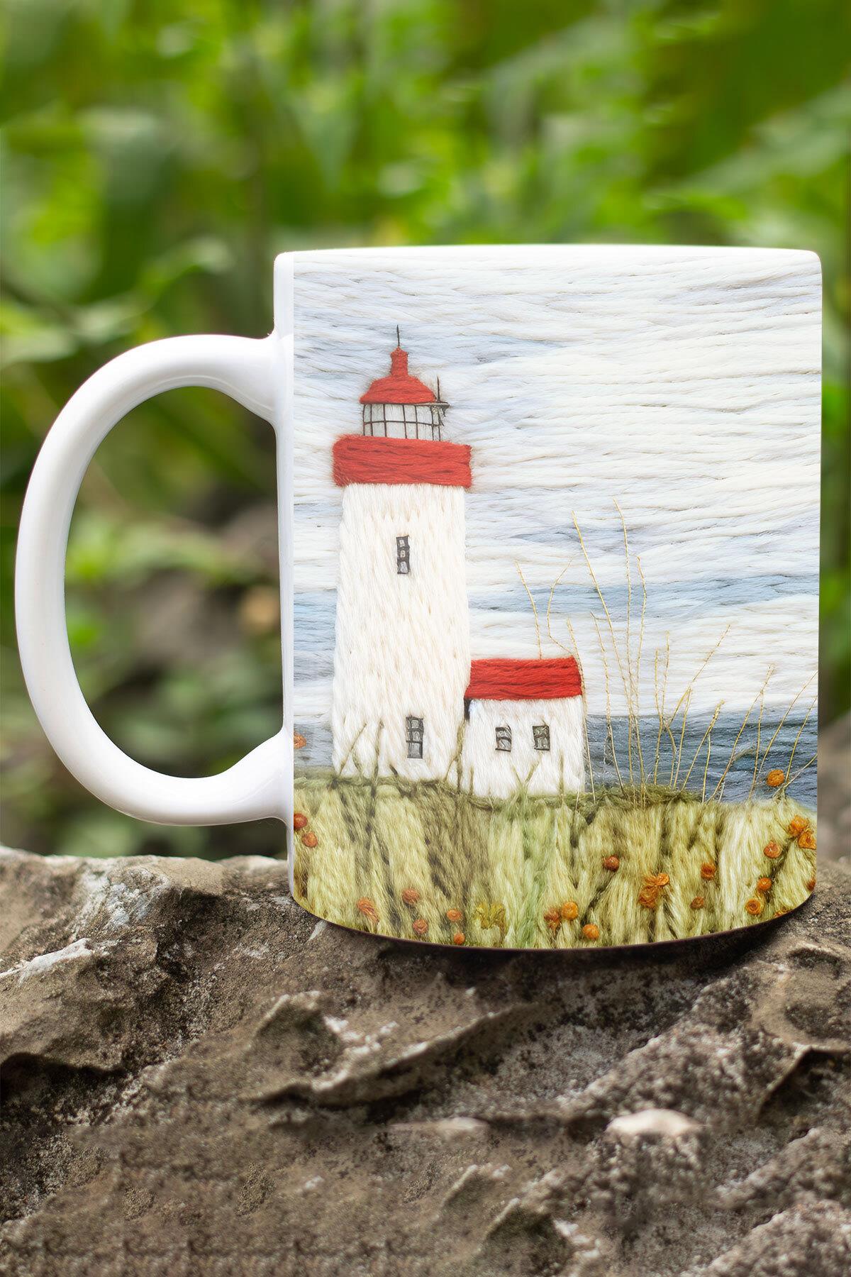 Deniz Kızı Okyanus 3D Tasarım Görünümlü Baskılı Kupa Bardak Mug