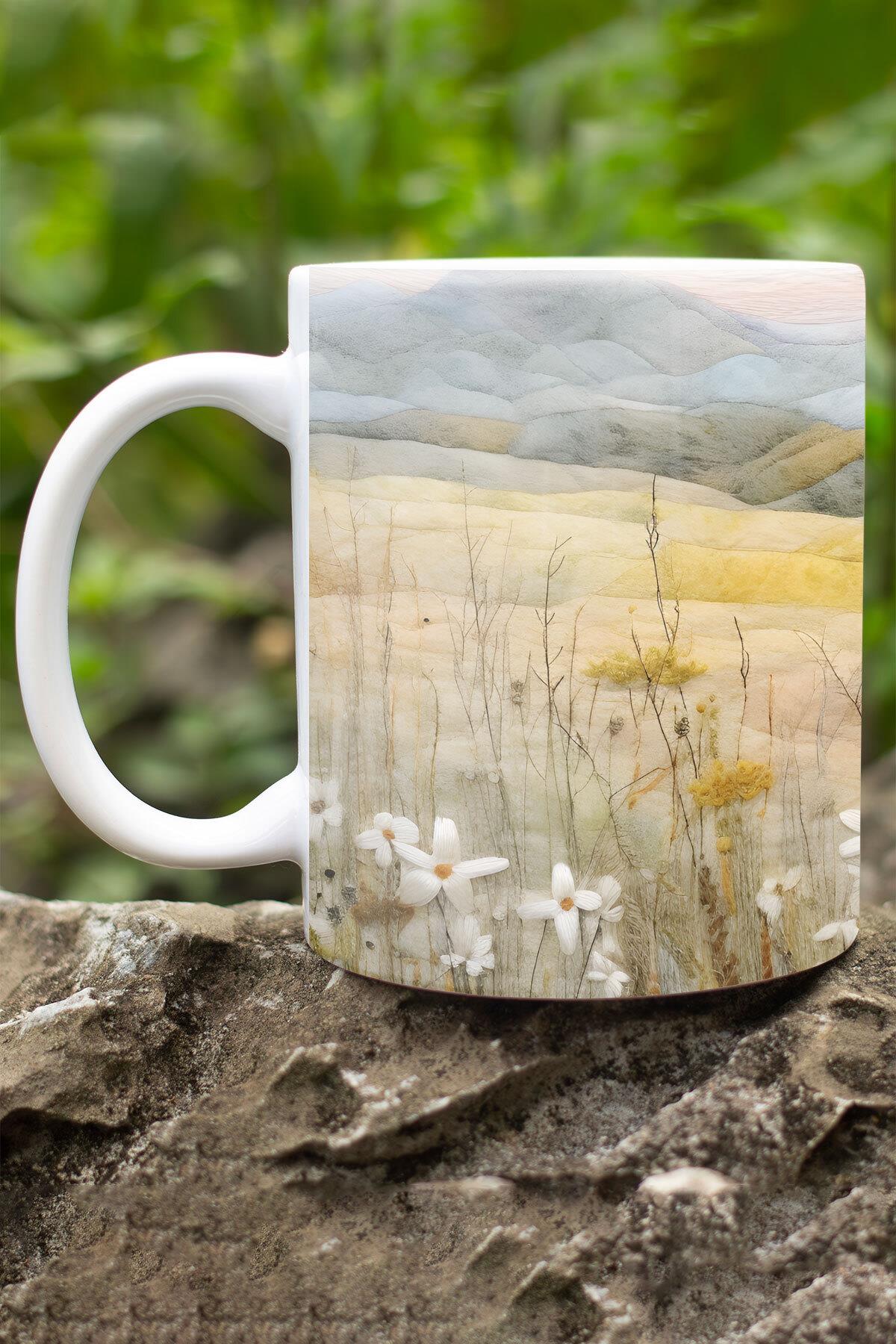 Deniz Kızı Okyanus 3D Tasarım Görünümlü Baskılı Kupa Bardak Mug
