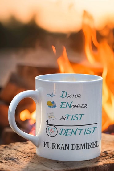 Dentıst Baskılı Diş Dişçi Diş Hekimi Diş Doktoru Hediyelik Eğlenceli Beyaz Seramik Kupa Bardak