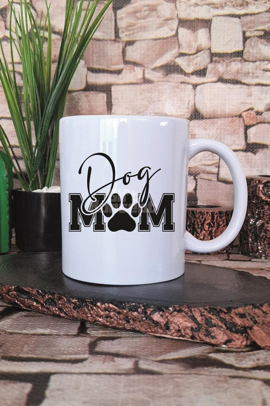 Dog Mom Baskılı Köpek Annesi Köpeksever Hediyelik Baskılı Çay Kahve Sunum Kupa Bardak