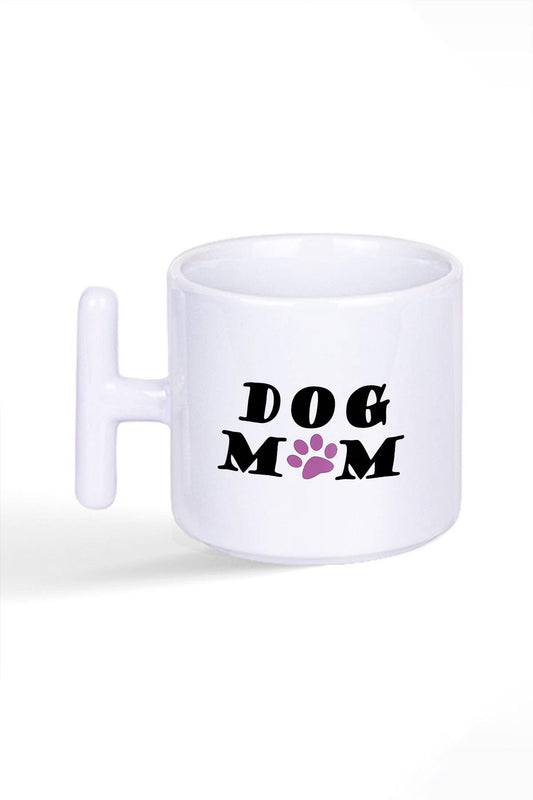 Dog Mom Hediye Baskılı T Kulplu Latte Fincan Kupa Bardak