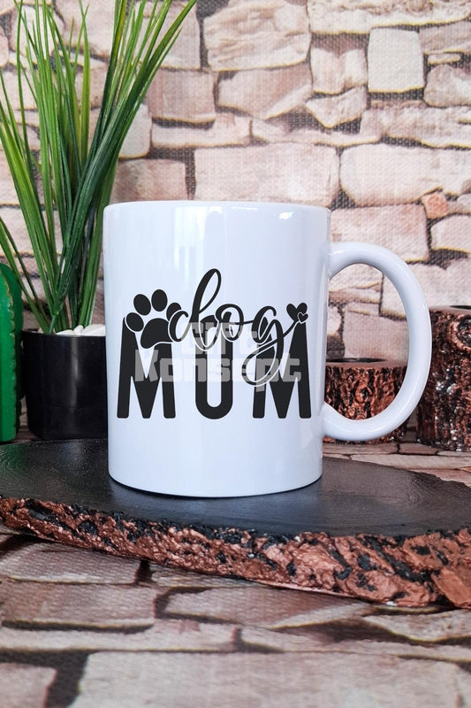 Dog Mom Temalı Köpek Annesi Köpeksever Hediyelik Baskılı Çay Kahve Sunum Kupa Bardak