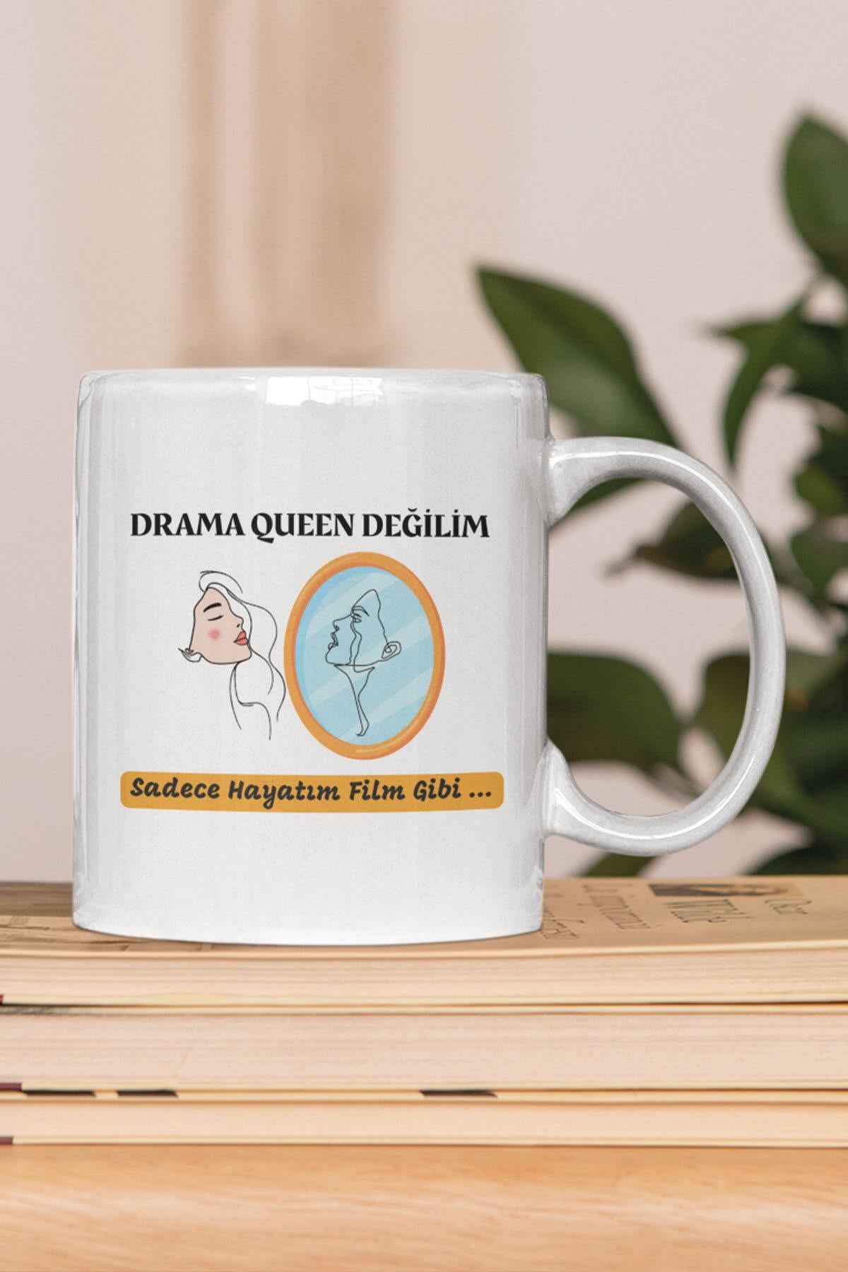 Drama Queen Değilim Baskılı Komik Hediyelik Doğum Günü Kupa Bardak