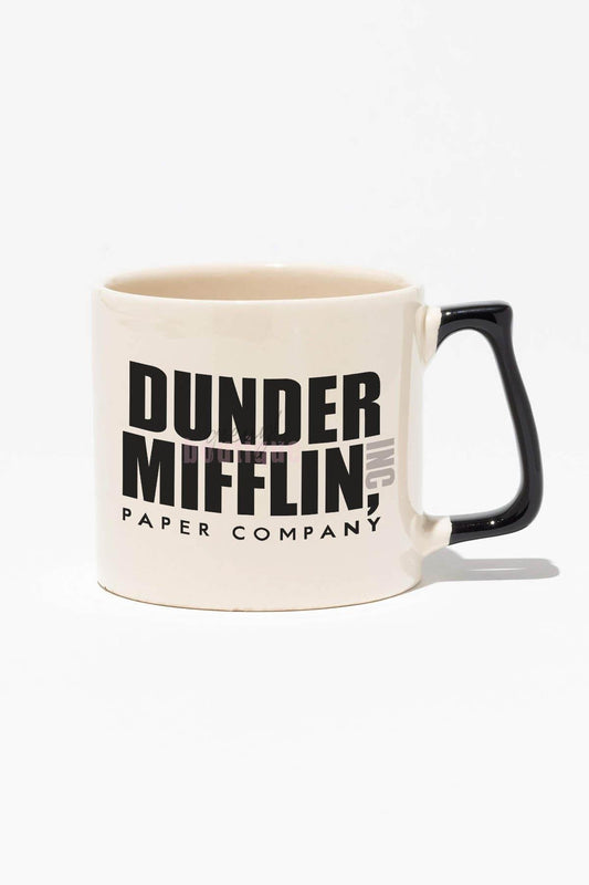 Dunder Mifflin Baskılı | The Office Hediyelik | Siyah Kulplu Modern Seramik Kupa