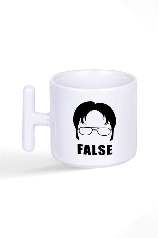 Dwight Schrute False The Office Baskılı T Kulplu Latte Fincan Kupa Bardak