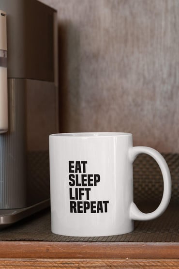 Eat Sleep Lift Repeat Baskılı Kupa Bardak