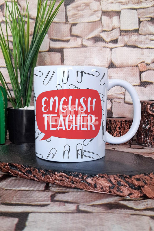 English Teacher 2 Baskılı İngilizce Öğretmeni Hediyelik Baskılı Çay Kahve Sunum Kupa Bardak