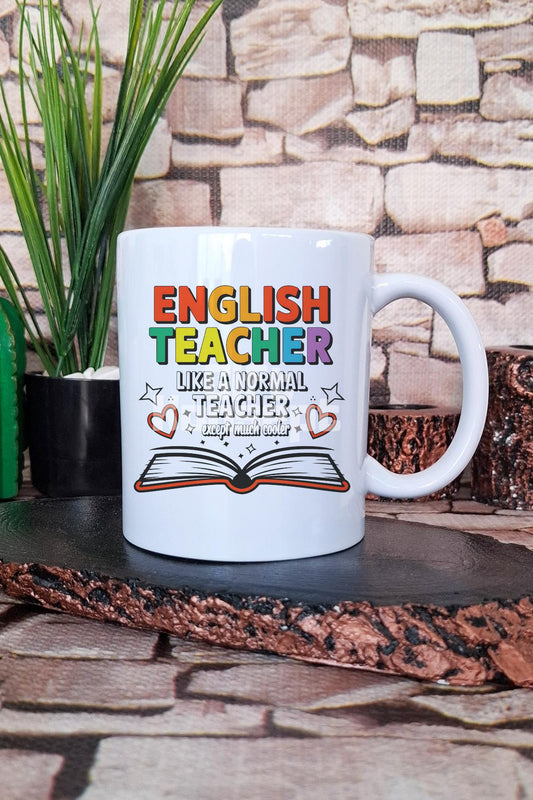 English Teacher Cooler Baskılı Komik İngilizce Öğretmeni Hediye Baskılı Kupa Bardak