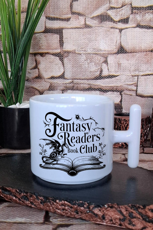 Fantasy Readers Book Club Temalı Fantastik Okur Grubu Hediye T Kulplu Latte Fincanı Kupa Bardak