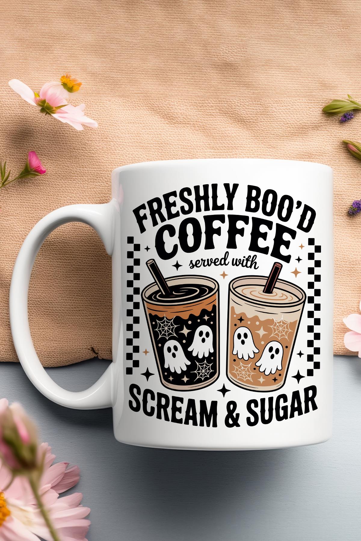 Freshly Bood Coffee Halloween Baskılı Hediyelik Kupa Bardak