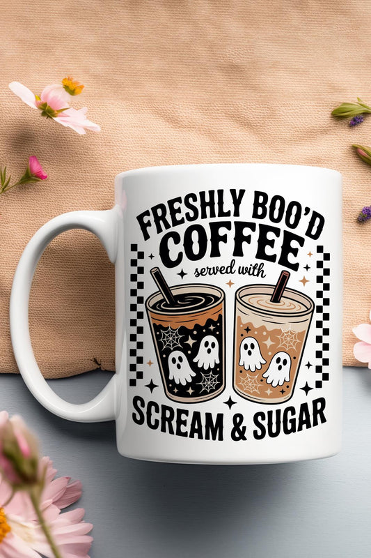 Freshly Bood Coffee Halloween Baskılı Hediyelik Kupa Bardak