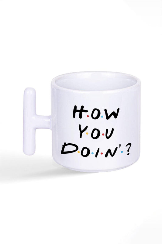 Friends Joey How You Doin Baskılı T Kulplu Latte Fincan Kupa Bardak