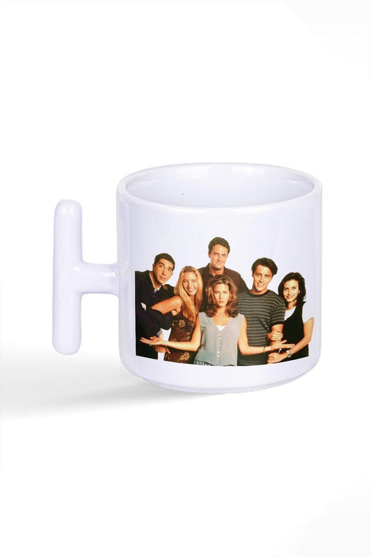 Friends Phoebe Ross Monica Chandler Rachel Joey Baskılı T Kulplu Latte Fincan Kupa Bardak