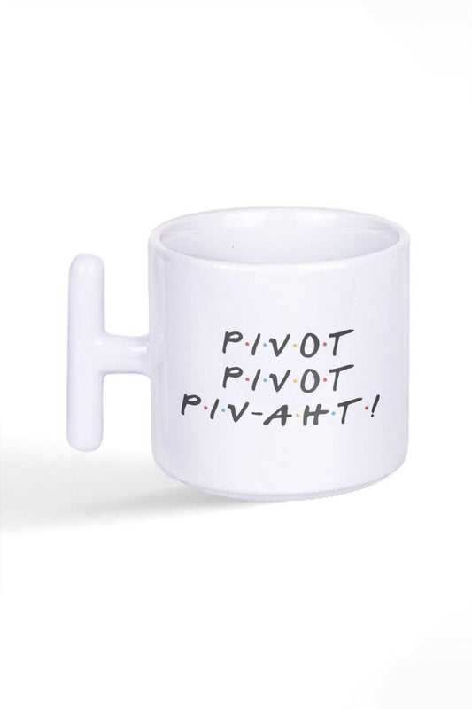 Friends Ross Pivot Funny Baskılı Latte Fincanı T Kulplu Kupa Bardak