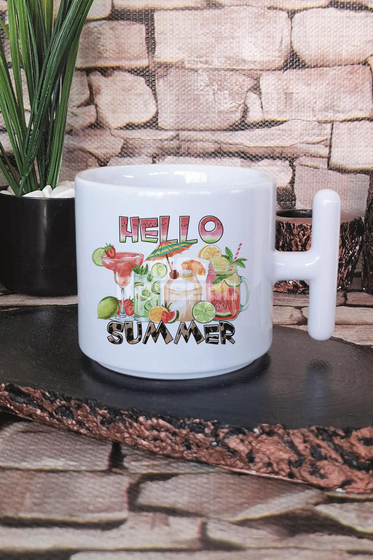 Front Porch Sittin Sweet Tea Sippin Baskılı T Kulplu Latte Fincanı Kupa Bardak