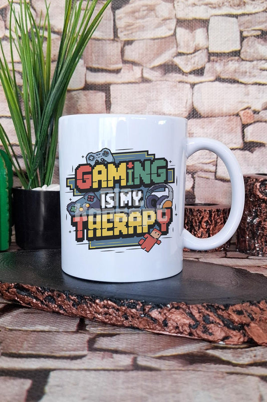 "Gaming is my Therapy" Oyun Terapim Gamer Hediyelik Baskılı Çay Kahve Sunum Kupa Bardak