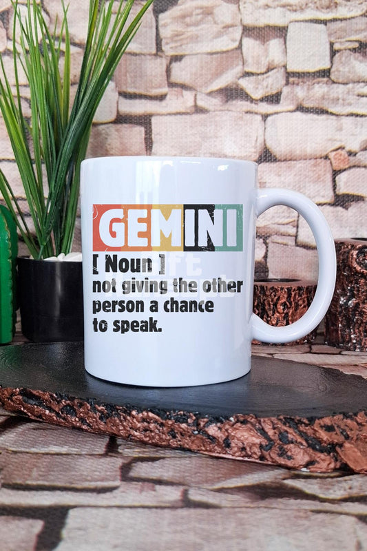 Gemini Noun Definition Baskılı İkizler Burcu Astroloji Hediye Baskılı Kupa Bardak