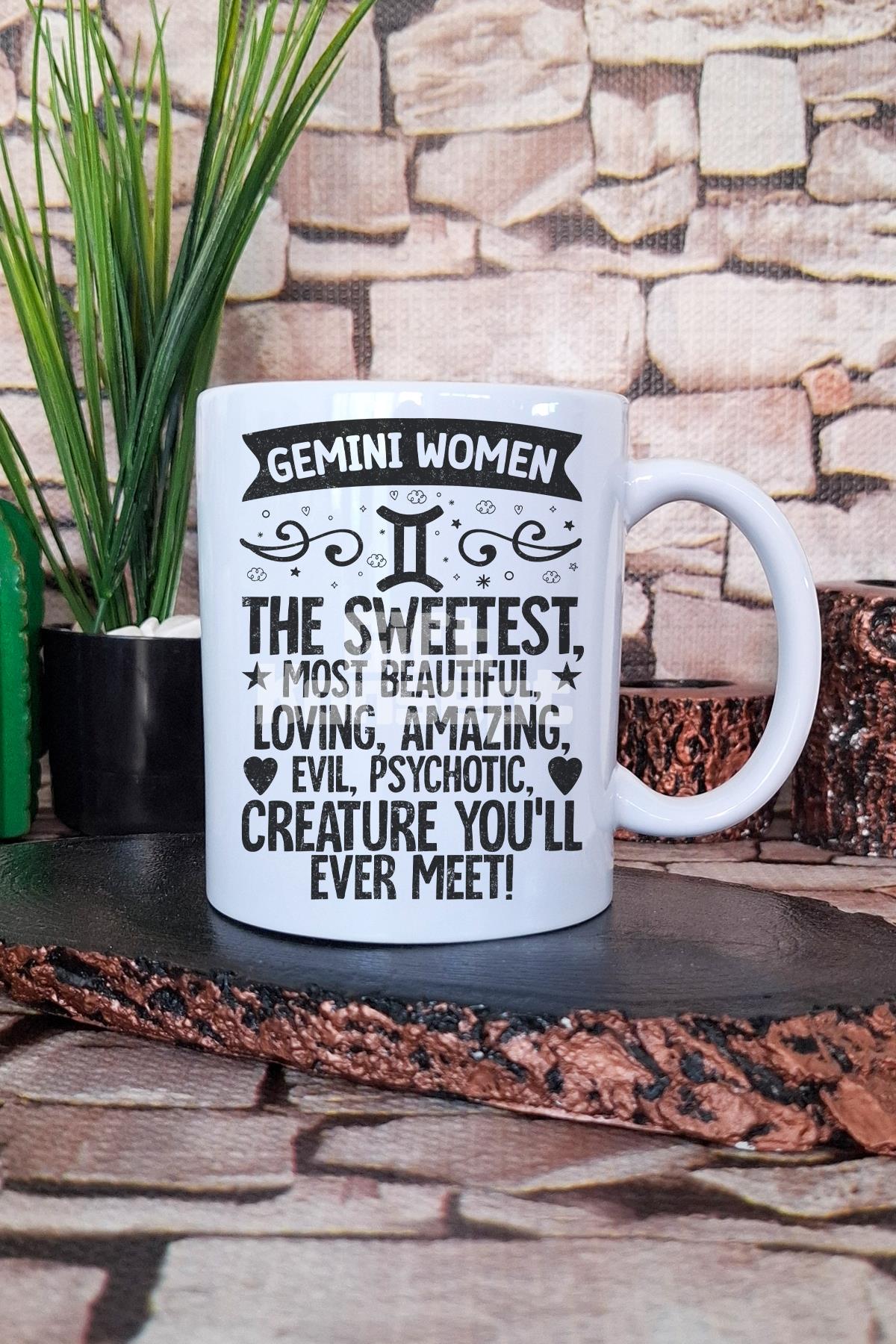 Gemini Women Sweetest Beautiful Baskılı İkizler Kadını Hediye Baskılı Kupa Bardak