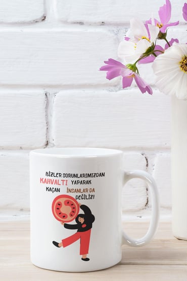 Gibi Dizisi Replikler-1 Baskılı Eğlenceli Komik Hediyelik Beyaz Kupa Bardak