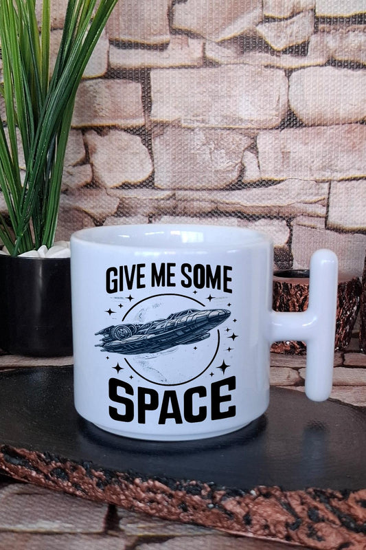 Give Me More Space 2 Daha Fazla Uzay Komik Astronot Hediye T Kulplu Latte Fincanı Kupa Bardak