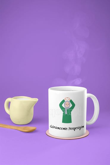 Görümce Yenge Baskılı Eğlenceli Hediyelik Beyaz Seramik Kupa Bardak