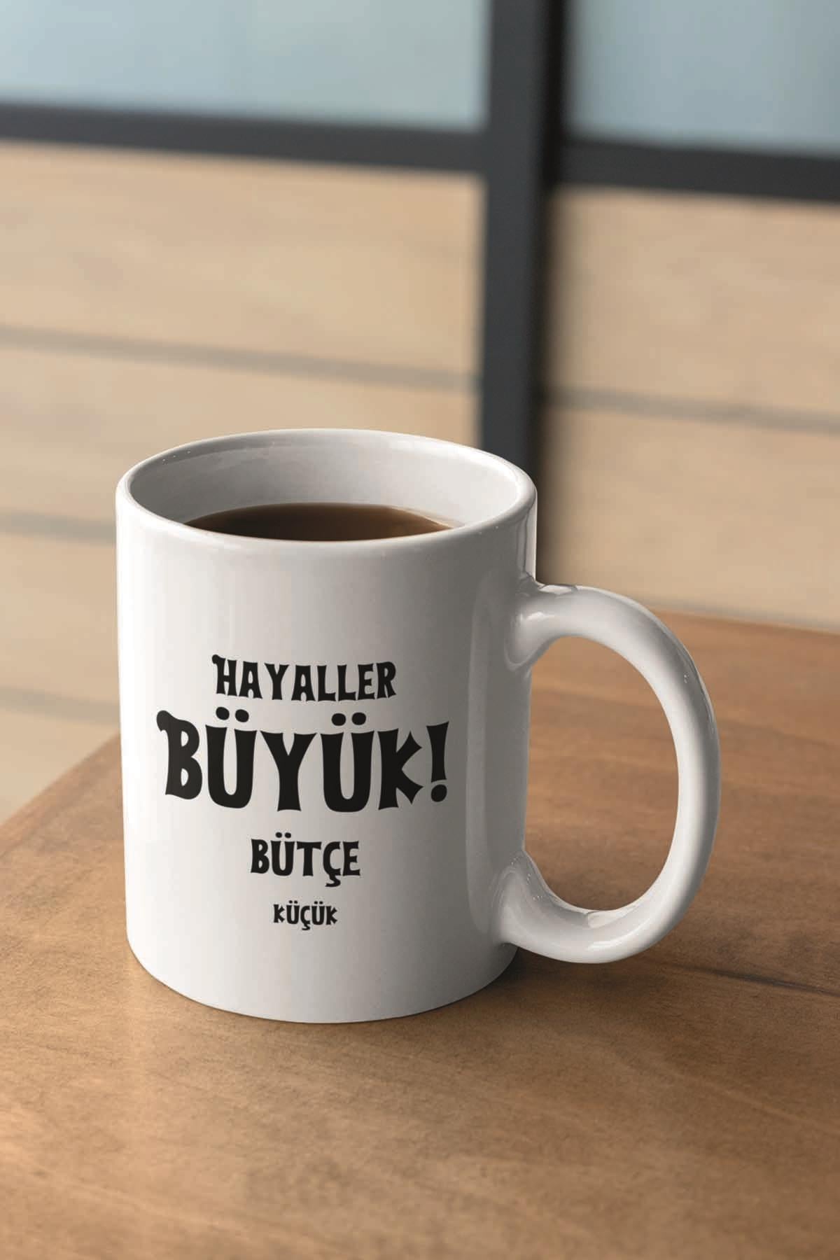 Hayaller Büyük Enerji Sıfır Komik Yazılı Kupa Bardak