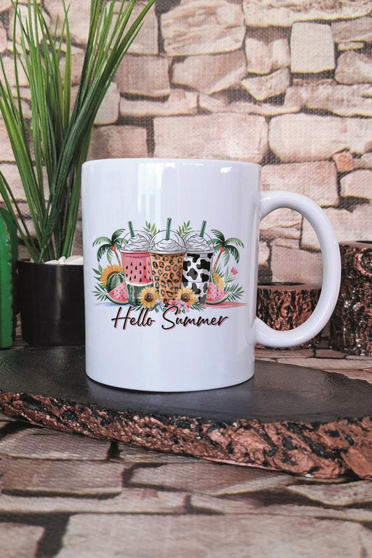 Hello Summer Baskılı Hediyelik Kupa Bardak