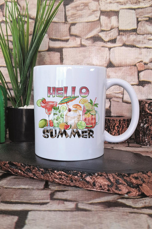 Hello Summer Baskılı Hediyelik Kupa Bardak