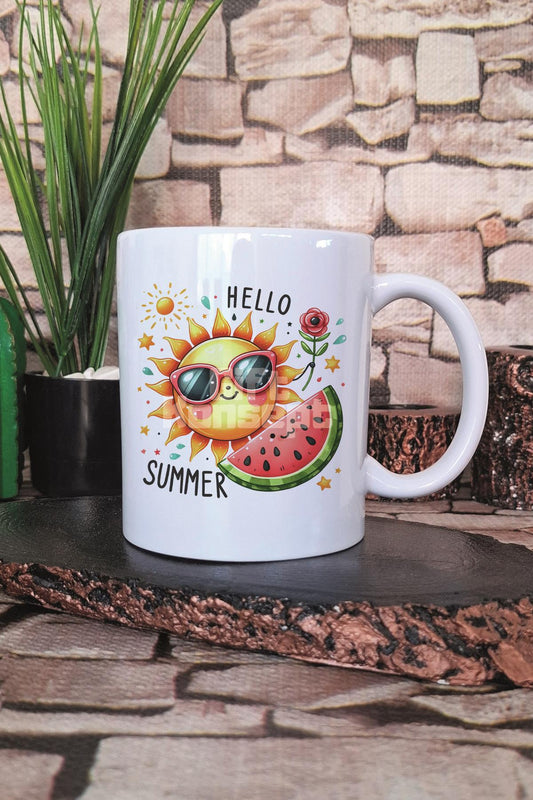 Hello Summer Baskılı Hediyelik Kupa Bardak