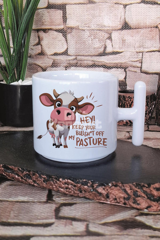 Hey! Keep Your Baskılı T Kulplu Latte Fincanı Kupa Bardak