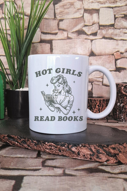 Hot Girls Read Books Yazılı Kitap Okuyan Havalı Kızlar Hediye Baskılı Kupa Bardak