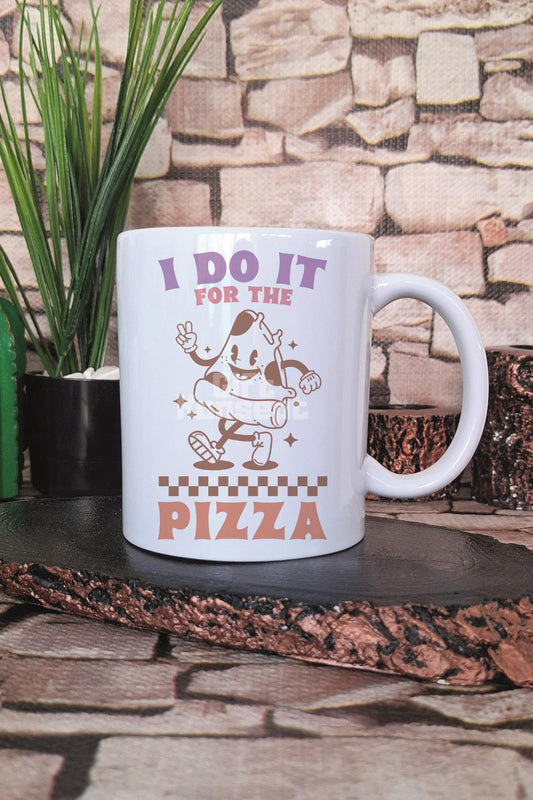 I Do It For The Pizza Yazılı Komik Gym Spor Pizza Aşkı Hediye Baskılı Kupa Bardak