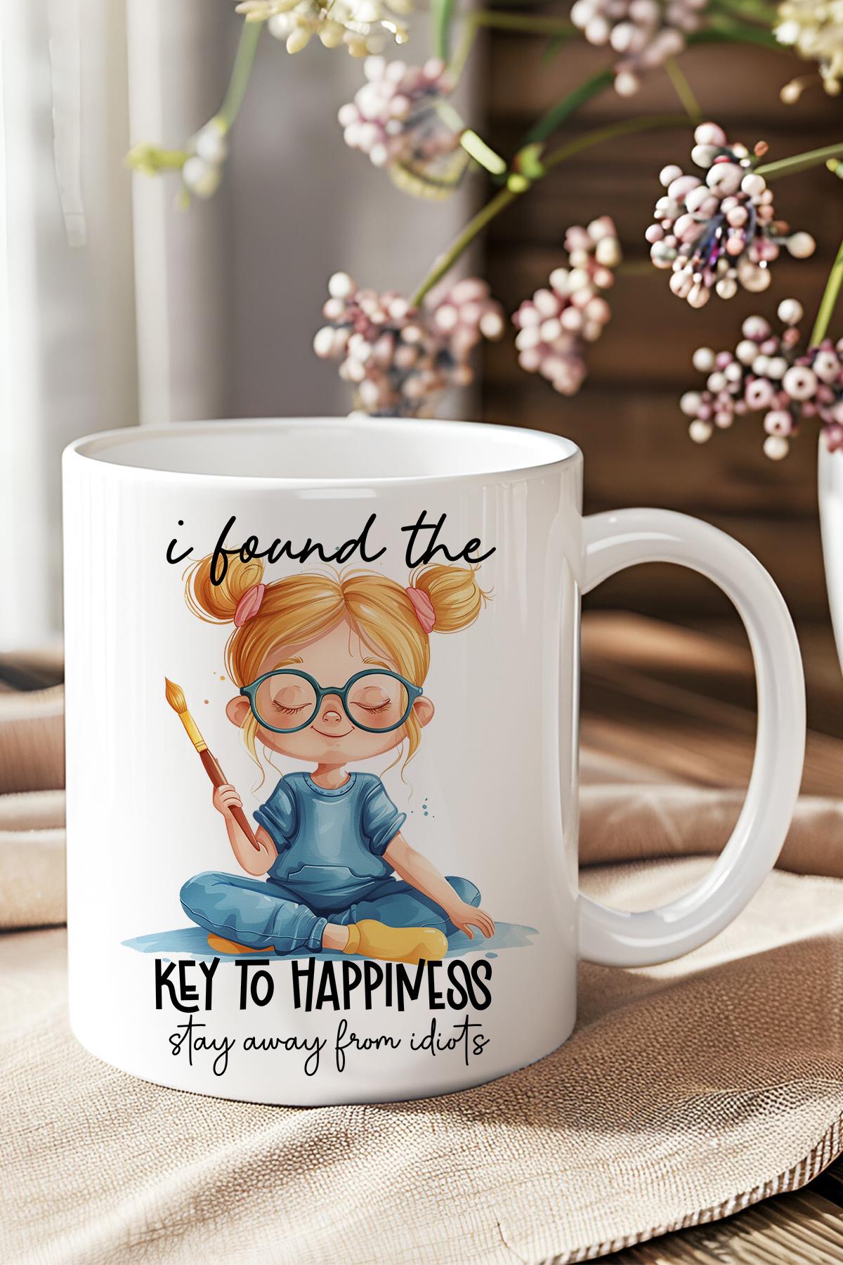 I Found The Key To Happiness Baskılı Hediyelik Kupa Bardak