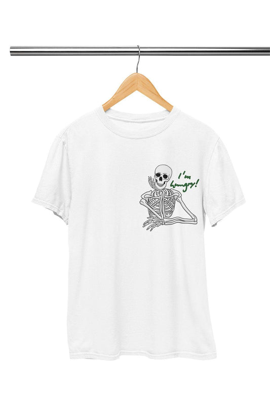 I 'm Hungry' Baskılı Hediyelik Eğlenceli Pamuklu Unisex T-Shirt