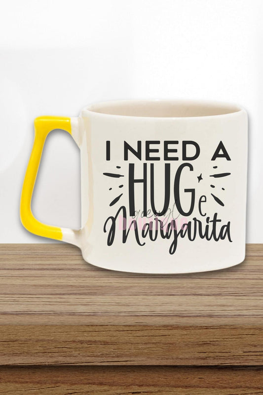 I Need A Huge Margarita Yazılı Komik Margarita Aşkı Hediyelik Kulplu Kupa Bardak