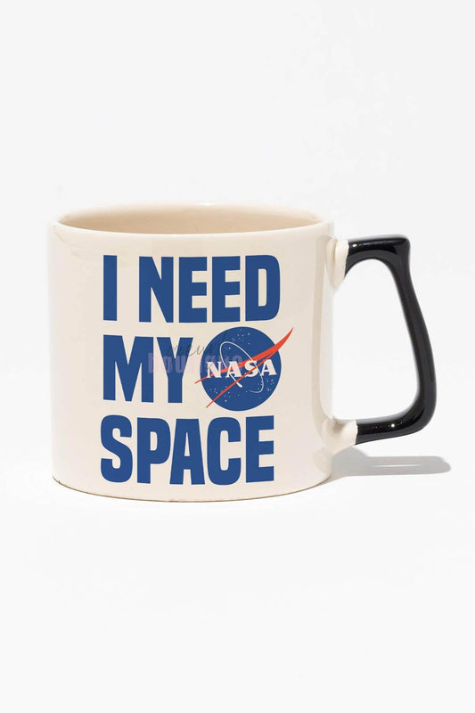 I Need My Nasa Space Baskılı | Hediyelik | Siyah Kulplu Modern Seramik Kupa