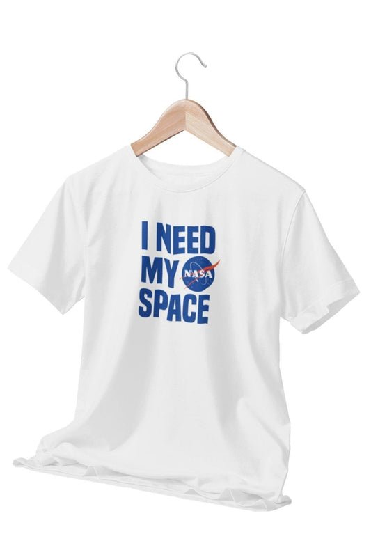 I Need My Nasa Space Uzay Temalı Baskılı Hediyelik Beyaz Unisex T-Shirt