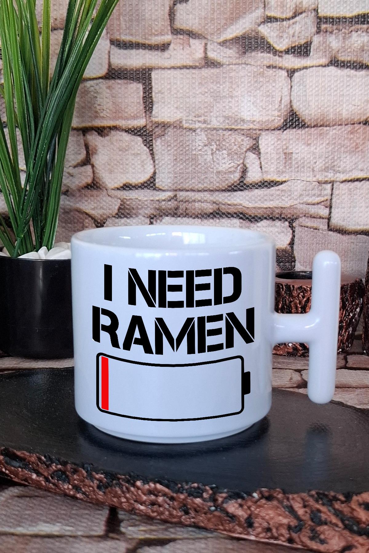 I need ramen Baskılı Japon Noodle Aşkı Anime Manga Baskılı T Kulplu Latte Fincanı Kupa Bardak