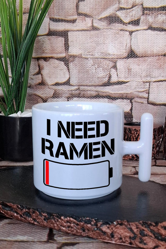 I need ramen Baskılı Japon Noodle Aşkı Anime Manga Baskılı T Kulplu Latte Fincanı Kupa Bardak