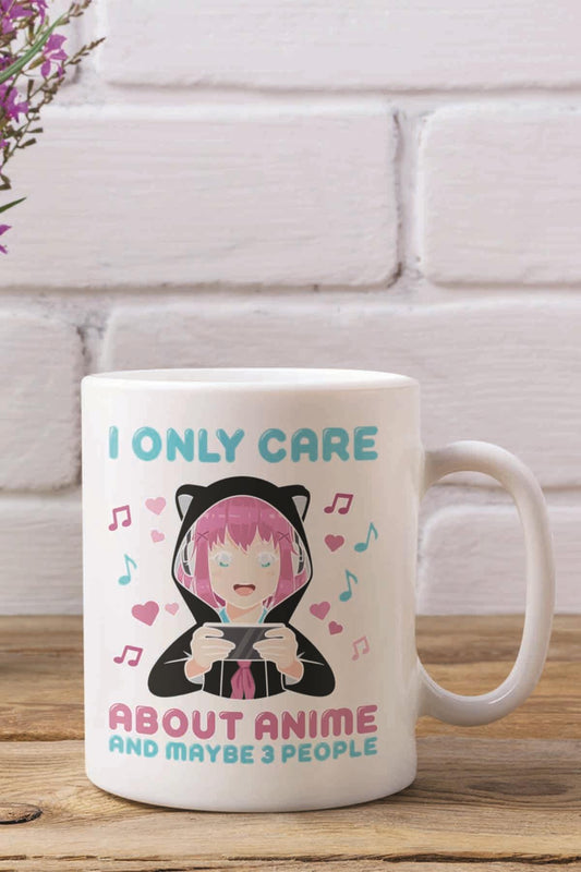 I Only Care About Anime Baskılı Hediyelik Kupa Bardak