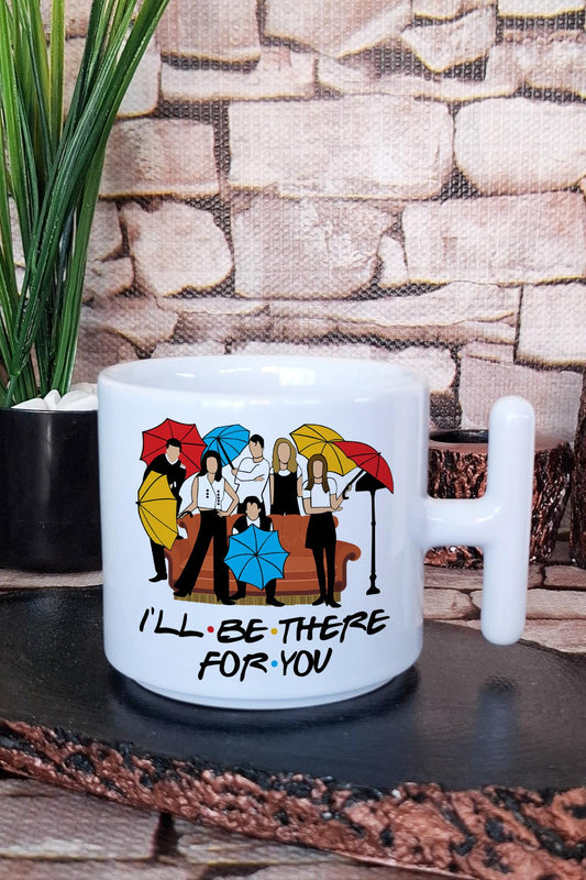 I'll Be There For You Friends Jenerik Umbrella Baskılı T Kulplu Latte Fincanı Kupa Bardak
