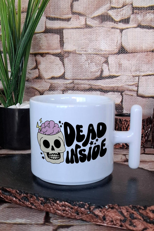 I'm dead inside İçsel Boşluk Komik Hediyelik Baskılı T Kulplu Latte Fincanı Kupa Bardak